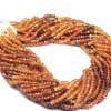 Natural Hessonite Shaded Garnet Faceted Roundel Beads Strand Length is 14 Inches and Size 4mm approx. 